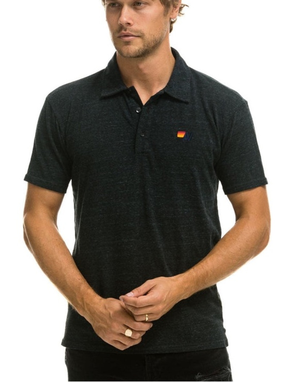 Aviator Nation Polo Charcoal XS NWT